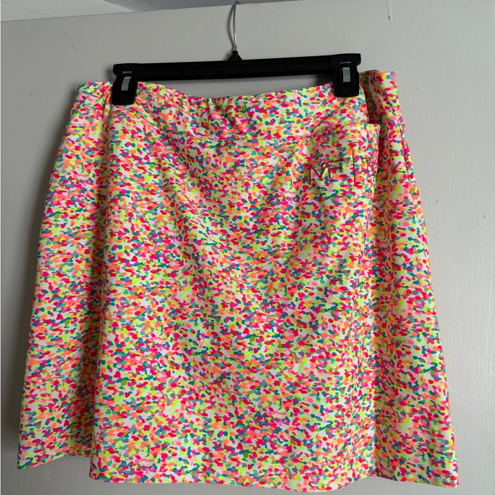 Tzu Tzu Neon Confetti Print Mini Skirt - Picture 4 of 5